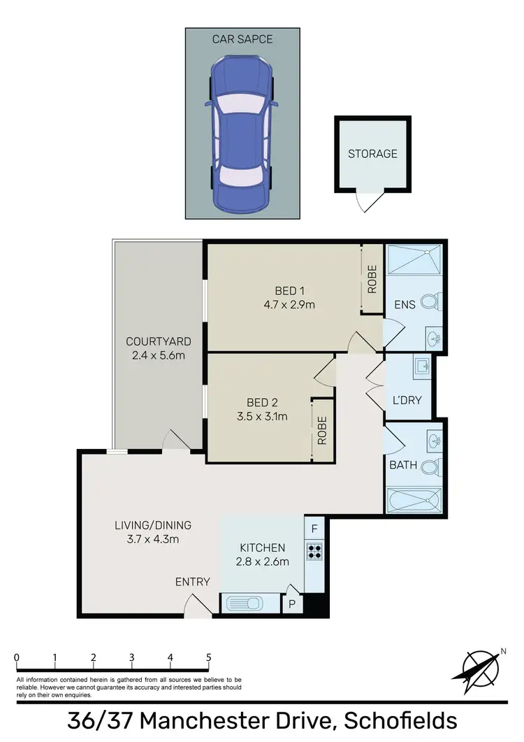Floorplan of Homely apartment listing, Level G/36/37C Manchester Drive, Schofields NSW 2762
