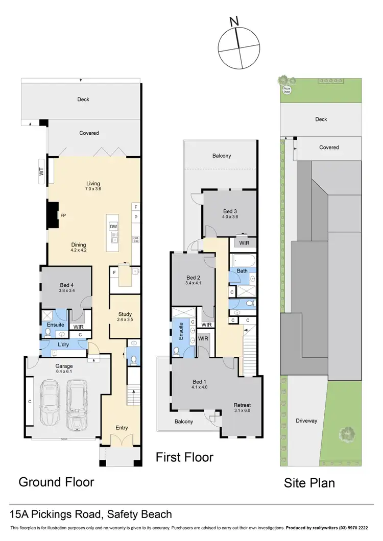 Floorplan of Homely townhouse listing, 15A Pickings Road, Safety Beach VIC 3936