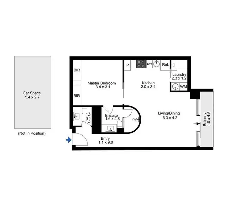 Floorplan of Homely apartment listing, 6103/7 Riverside Quay, Southbank VIC 3006