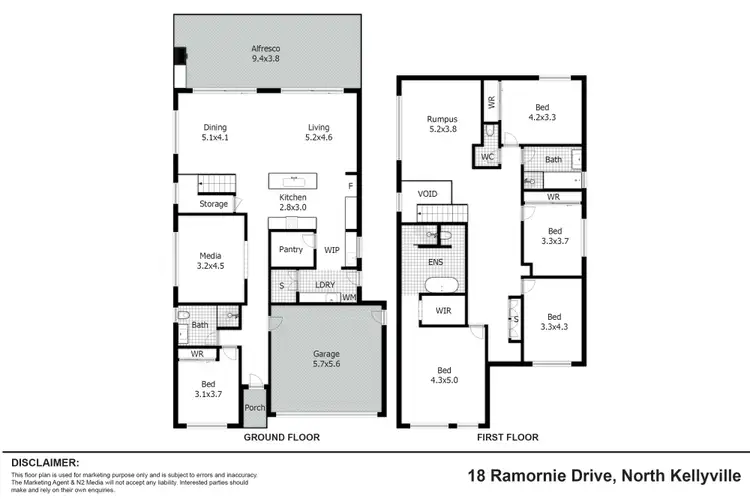 Floorplan of Homely house listing, 18 Ramornie Drive, North Kellyville NSW 2155