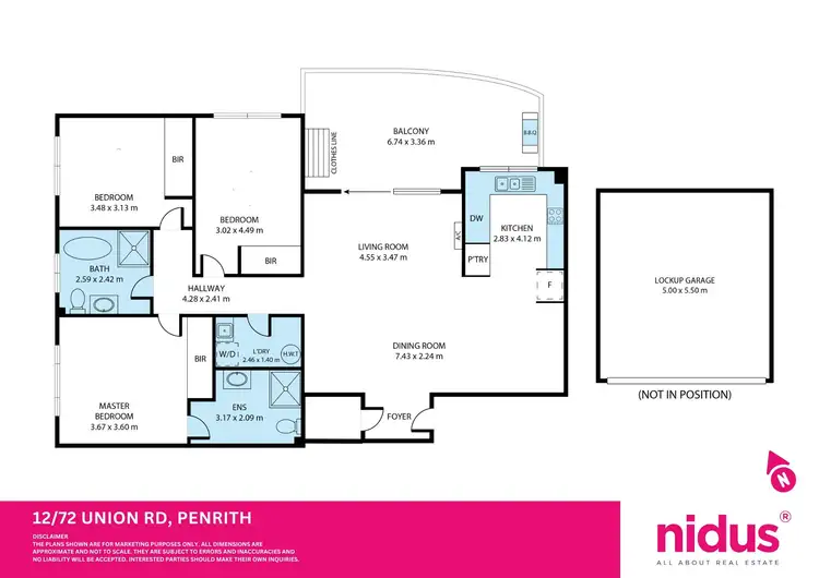 Floorplan of Homely unit listing, 12/72-76 Union Road, Penrith NSW 2750