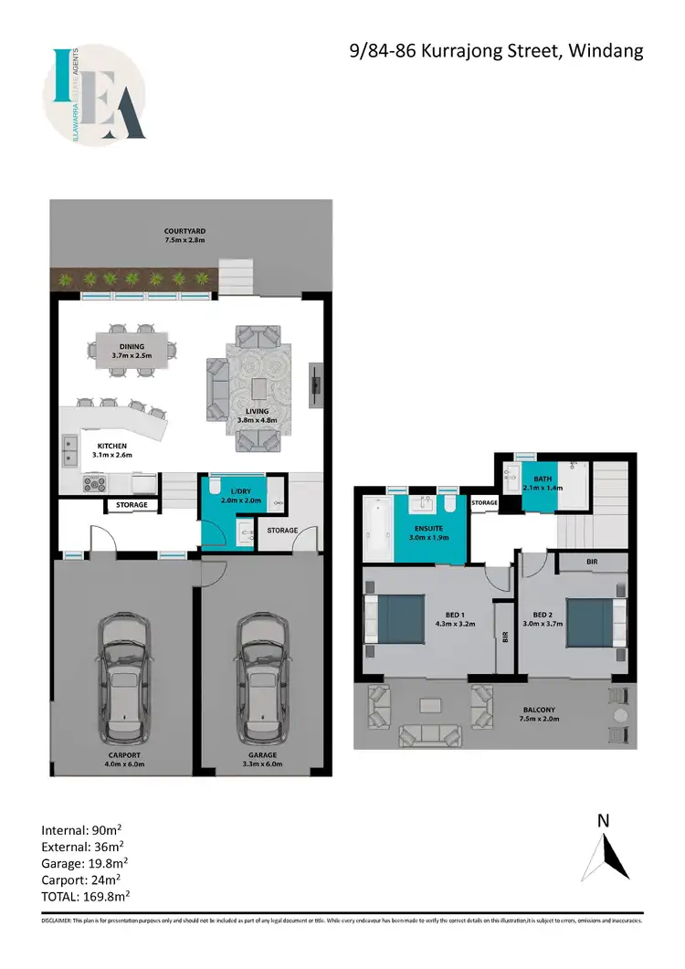 Floorplan of Homely townhouse listing, 9/84-86 Kurrajong Street, Windang NSW 2528