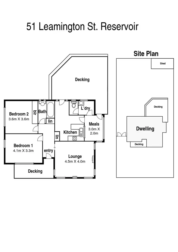 Floorplan of Homely house listing, 51 Leamington Street, Reservoir VIC 3073
