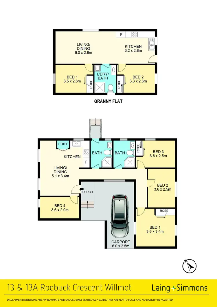 Floorplan of Homely house listing, 13 & 13a Roebuck Crescent, Willmot NSW 2770