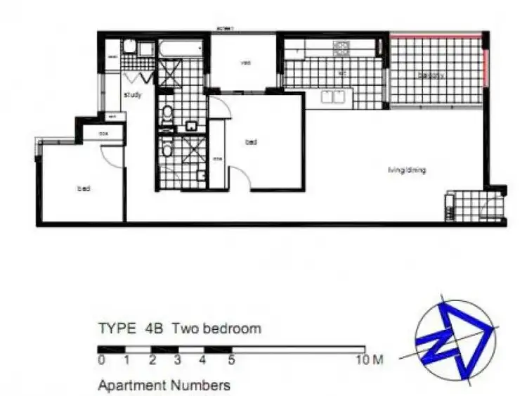 Floorplan of Homely apartment listing, 301/25 Campbell Street, Parramatta NSW 2150