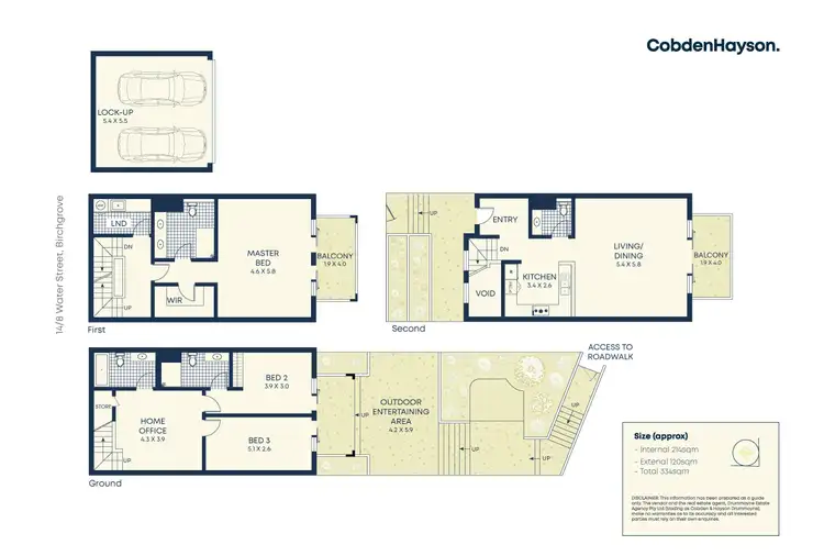 Floorplan of Homely apartment listing, 14/8 Water Street (enter via Gow Street), Birchgrove NSW 2041