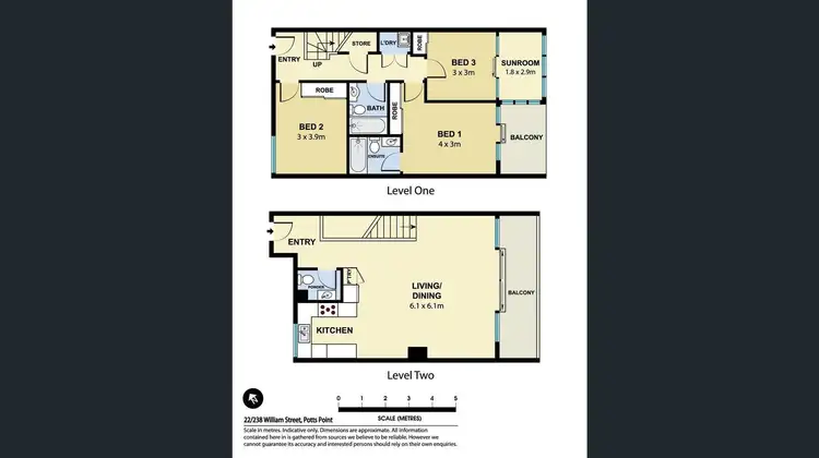 Floorplan of Homely apartment listing, 22/238 William Street, Potts Point NSW 2011