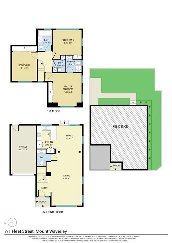 Floorplan of Homely townhouse listing, 1/7 Fleet Street, Mount Waverley VIC 3149
