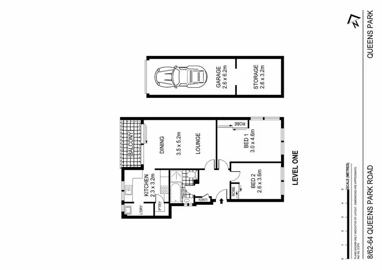 Floorplan of Homely apartment listing, 8/62-64 Queens Park Road, Queens Park NSW 2022