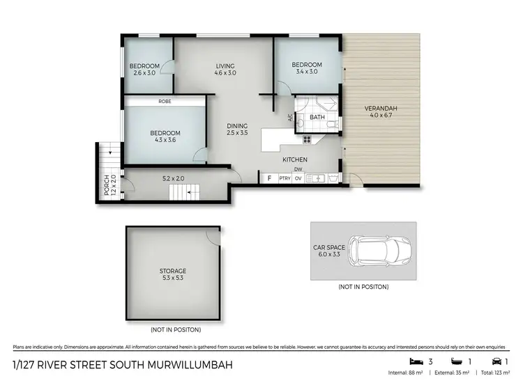 Floorplan of Homely unit listing, 1/127 River Street, South Murwillumbah NSW 2484