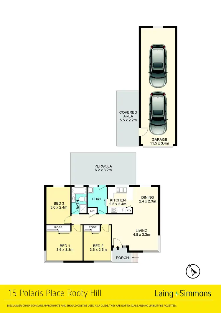Floorplan of Homely house listing, 15 Polaris Place, Rooty Hill NSW 2766
