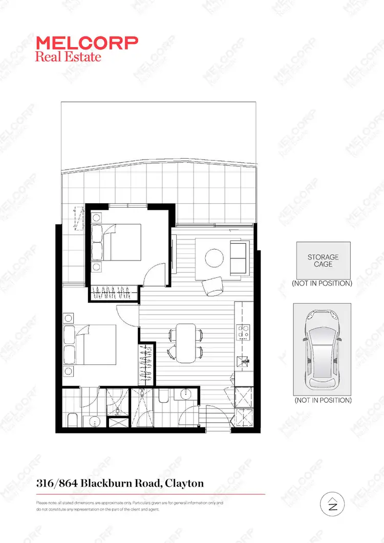 Floorplan of Homely apartment listing, M-City 316/864 Blackburn Road, Clayton VIC 3168