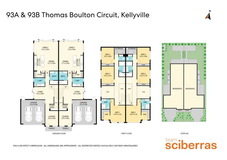 Floorplan of Homely house listing, 93A & 93B Thomas Boulton Circuit, Kellyville NSW 2155