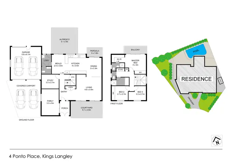 Floorplan of Homely house listing, 4 Ponto Place, Kings Langley NSW 2147