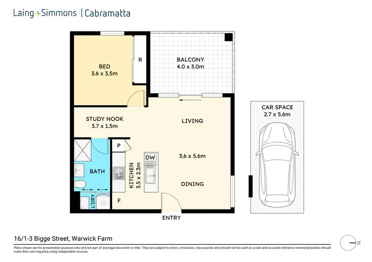 Floorplan of Homely apartment listing, 16/1-3 Bigge Street, Warwick Farm NSW 2170