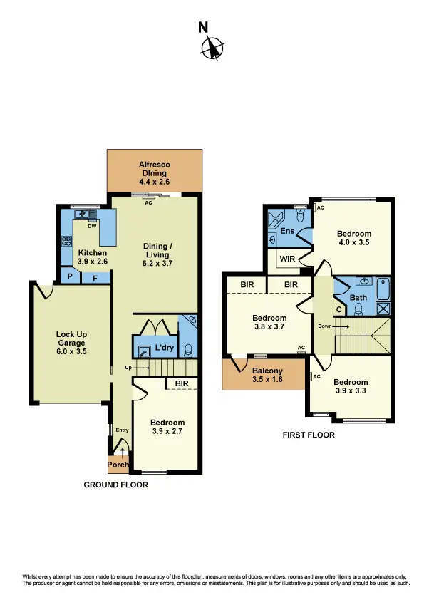 Floorplan of Homely townhouse listing, 19 Marnoo Street, Braybrook VIC 3019