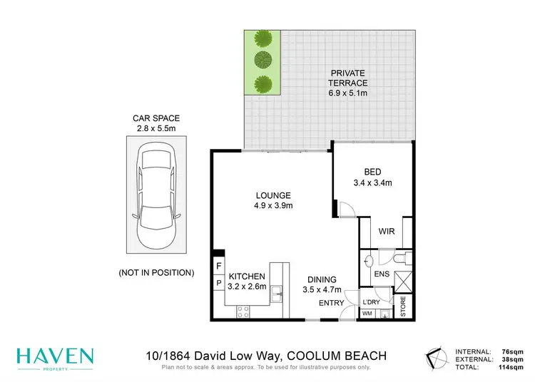 Floorplan of Homely unit listing, 10/1864 David Low Way, Coolum Beach QLD 4573