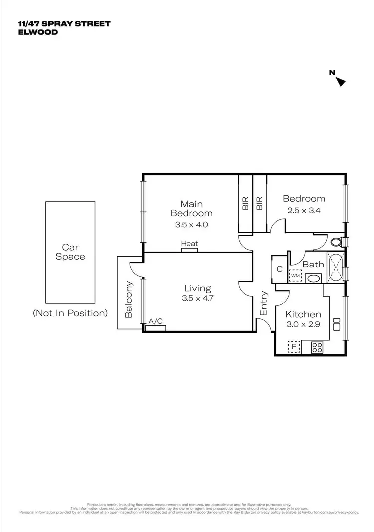 Floorplan of Homely apartment listing, 11/47 Spray Street, Elwood VIC 3184