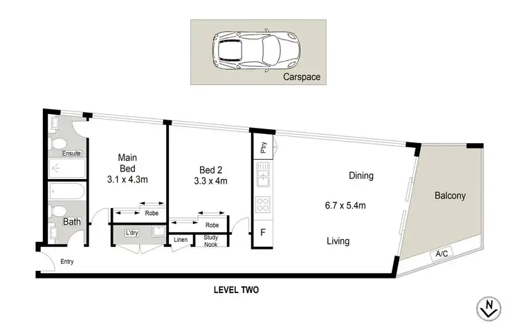 Floorplan of Homely apartment listing, 7/157 Victoria Road, Gladesville NSW 2111