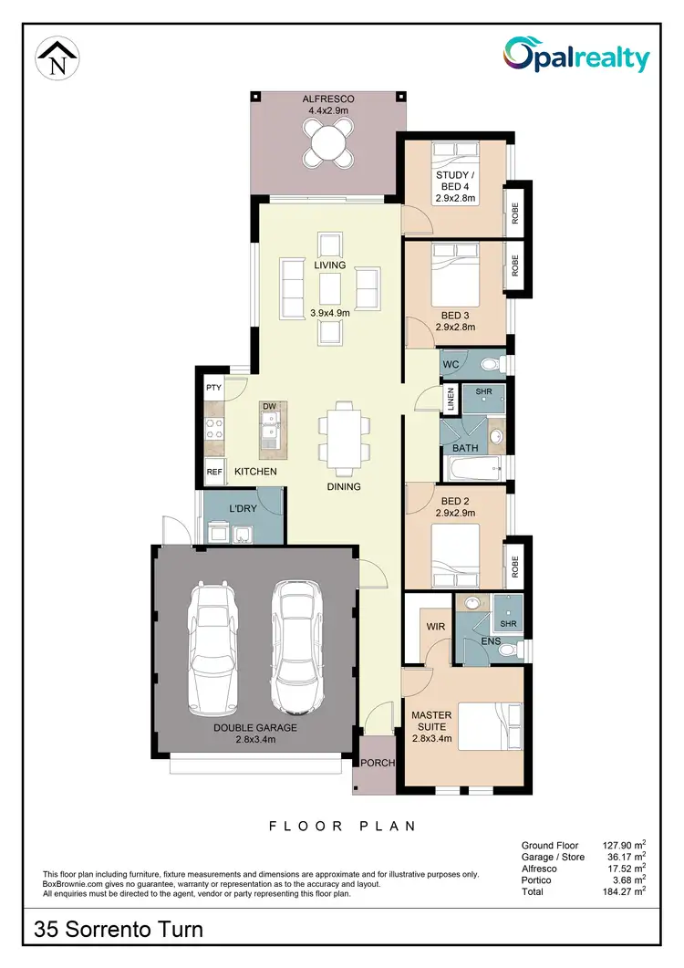 Floorplan of Homely house listing, 35 Sorrento Turn, Secret Harbour WA 6173