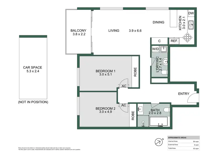 Floorplan of Homely apartment listing, 85/741 Hunter Street, Newcastle NSW 2300