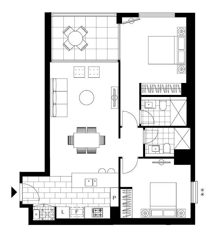 Floorplan of Homely apartment listing, 3408/5 Gadigal Avenue, Waterloo NSW 2017