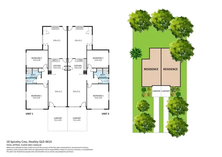 Floorplan of Homely unit listing, 2/18 Spiceley Crescent, Heatley QLD 4814