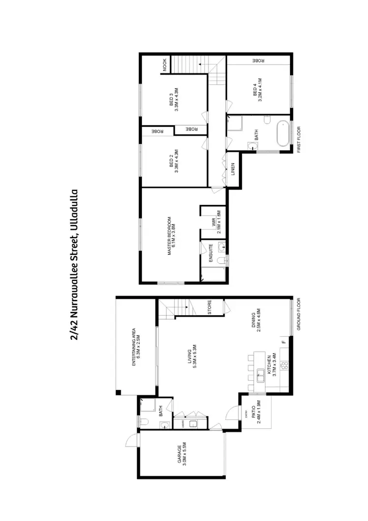 Floorplan of Homely townhouse listing, 2/42 Nurrawallee Street, Ulladulla NSW 2539