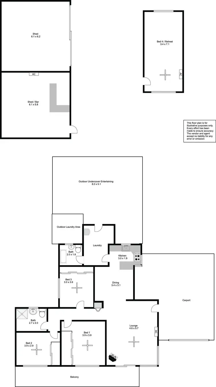 Floorplan of Homely house listing, 10 Quorna Avenue, Port Lincoln SA 5606