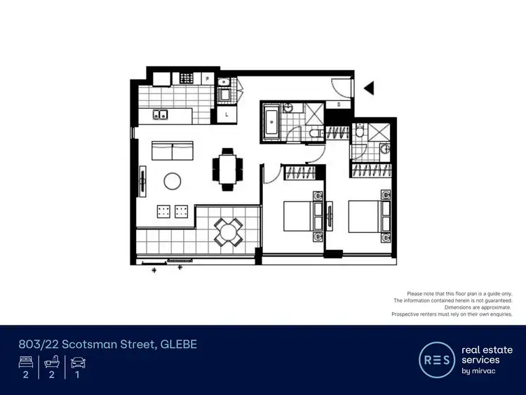 Floorplan of Homely apartment listing, 803/22 Scotsman Street, Glebe NSW 2037