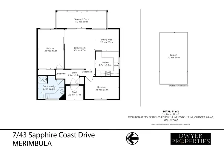 Floorplan of Homely unit listing, 7/43 Sapphire Coast Drive, Merimbula NSW 2548