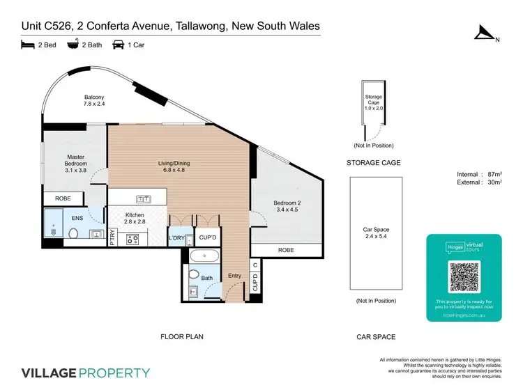 Floorplan of Homely apartment listing, 526/2C Conferta Avenue, Tallawong NSW 2762