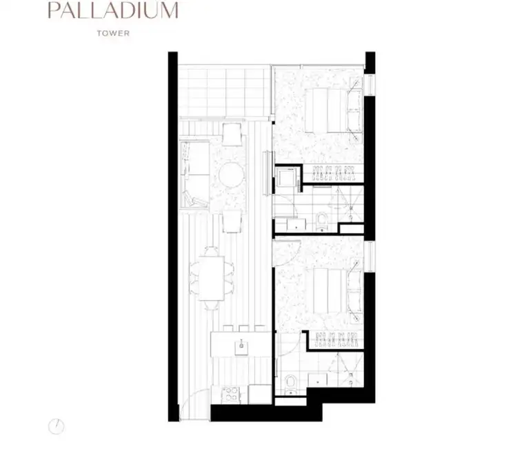 Floorplan of Homely apartment listing, 3702/245 City Road, Southbank VIC 3006