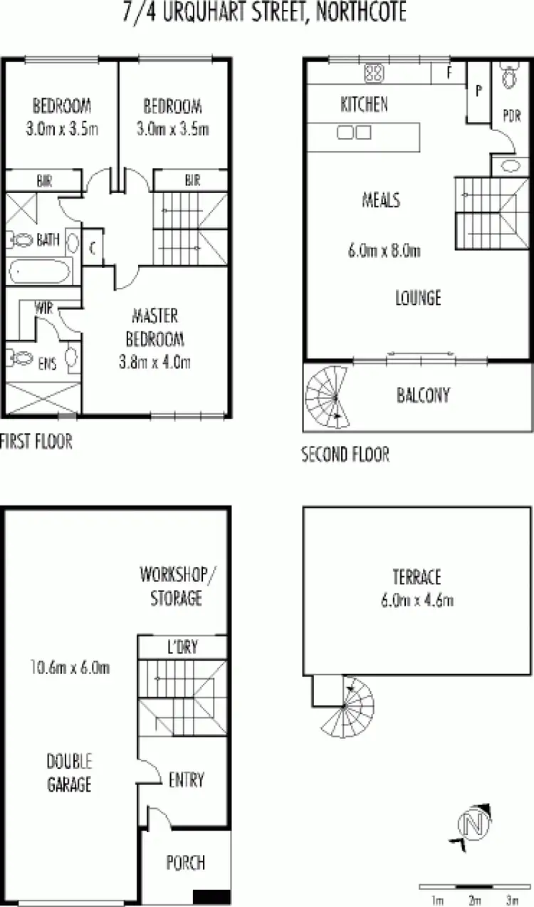 Floorplan of Homely townhouse listing, 7/4 Urquhart Street, Northcote VIC 3070