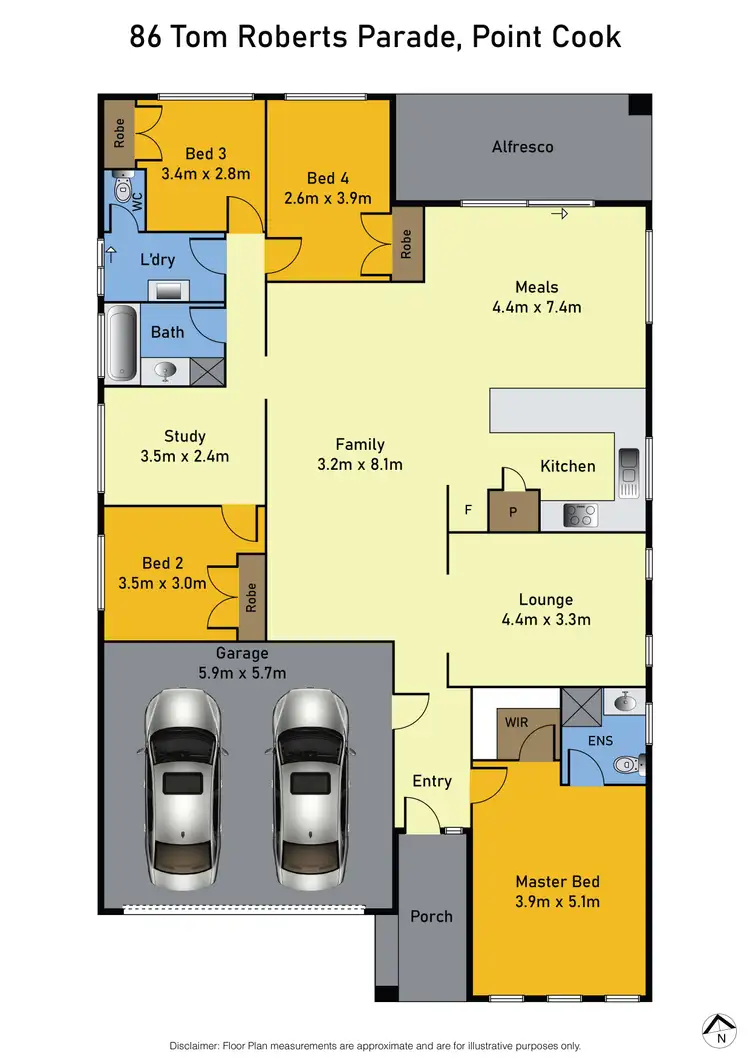 Floorplan of Homely house listing, 86 Tom Roberts Parade, Point Cook VIC 3030