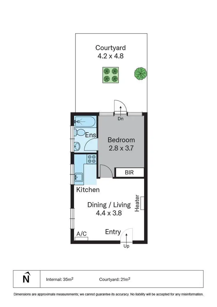 Floorplan of Homely apartment listing, 1/12 Madden Grove, Burnley VIC 3121