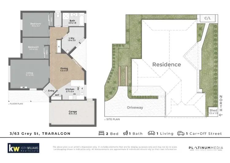 Floorplan of Homely unit listing, 3/63 Grey Street, Traralgon VIC 3844