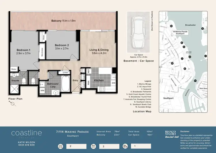Floorplan of Homely apartment listing, 7/114-116 Marine Parade, Southport QLD 4215