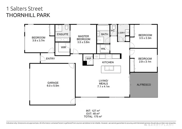 Floorplan of Homely house listing, 1 Salters Street, Thornhill Park VIC 3335