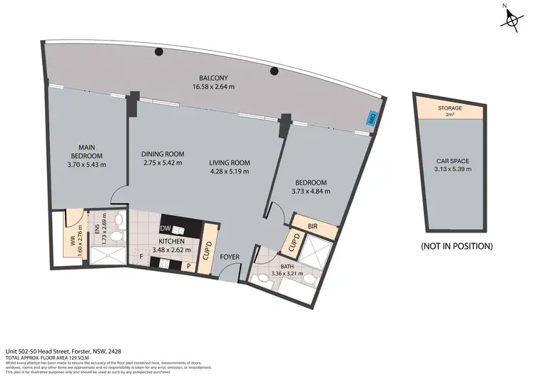 Floorplan of Homely unit listing, 502/50-52 Head Street, Forster NSW 2428