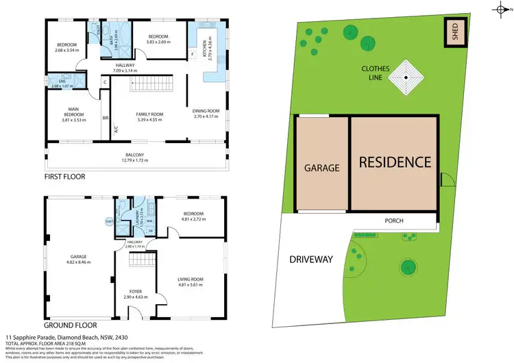 Floorplan of Homely house listing, 11 Sapphire Parade, Diamond Beach NSW 2430