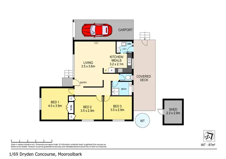 Floorplan of Homely house listing, 1/69 Dryden Concourse, Mooroolbark VIC 3138