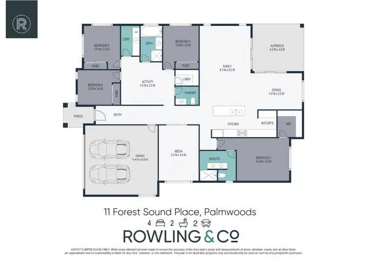 Floorplan of Homely house listing, 11 Forest Sound Place, Palmwoods QLD 4555