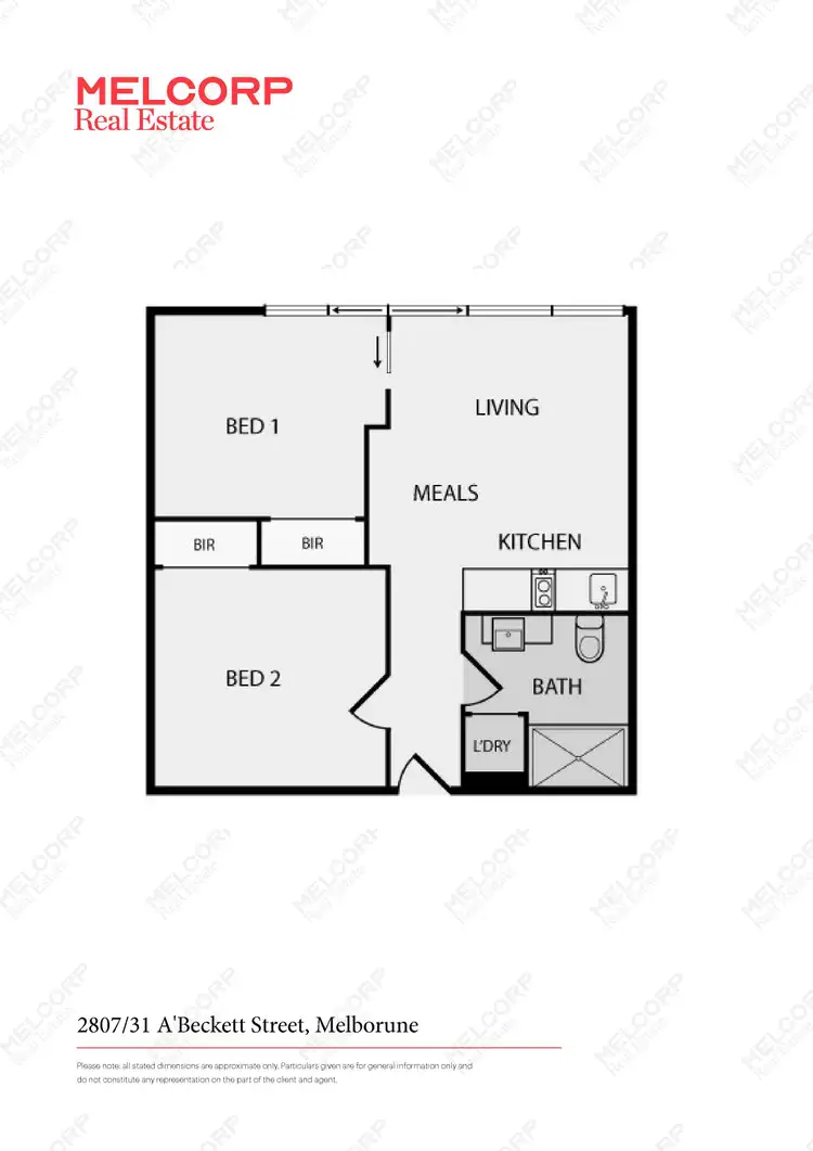 Floorplan of Homely apartment listing, 2807/31 A'beckett Street, Melbourne VIC 3000