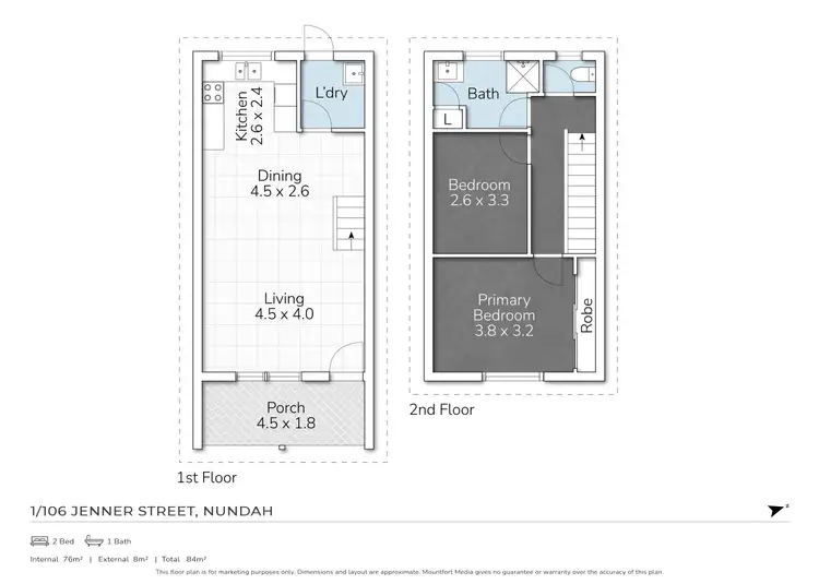 Floorplan of Homely townhouse listing, 1/106 Jenner Street, Nundah QLD 4012