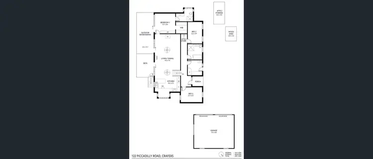 Floorplan of Homely house listing, 122 Piccadilly Road, Crafers SA 5152