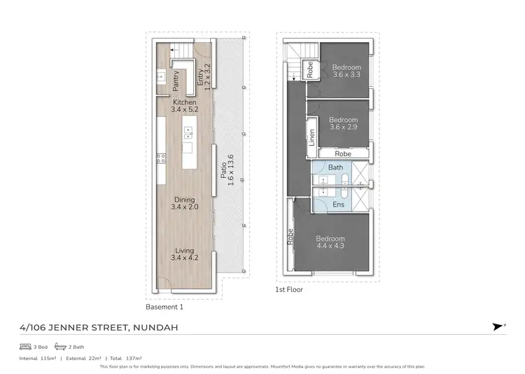 Floorplan of Homely townhouse listing, 4/106 Jenner Street, Nundah QLD 4012