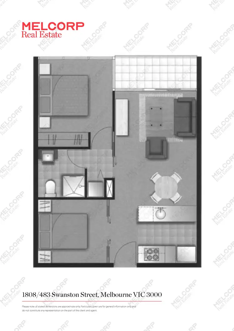 Floorplan of Homely apartment listing, 1808/483 Swanston Street, Melbourne VIC 3000