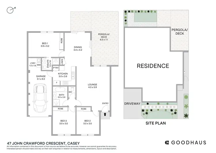 Floorplan of Homely house listing, 47 John Crawford Crescent, Casey ACT 2913
