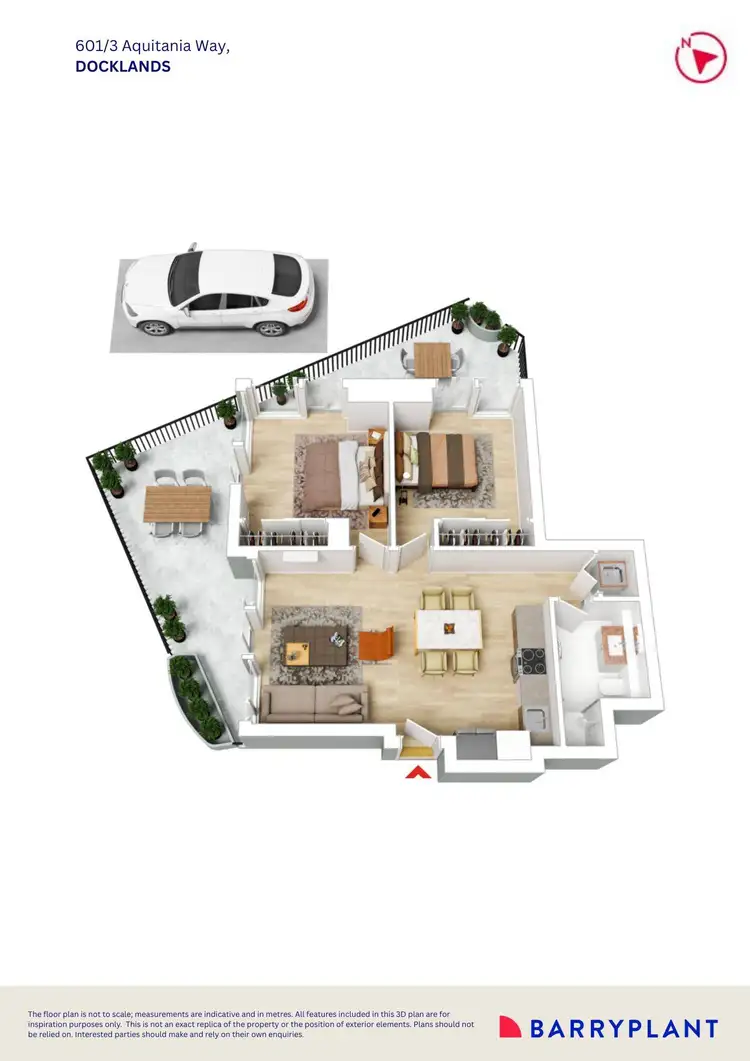 Floorplan of Homely apartment listing, 601/3 Aquitania Way, Docklands VIC 3008